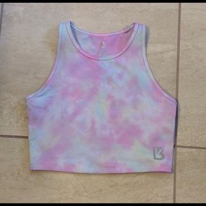 Buffbunny crop top tank tie dye Pastel cloud